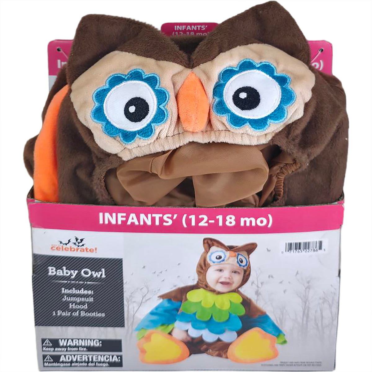 Baby Owl Halloween Costume for Infant, Size 6-12M, by Way to Celebrate