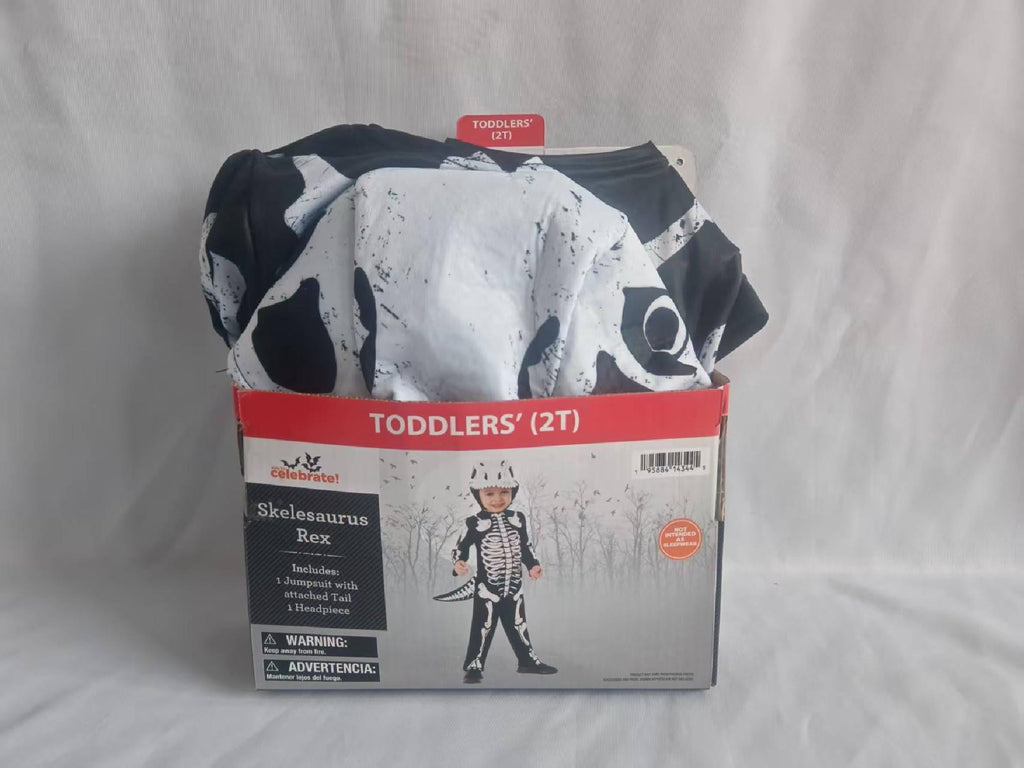 Skeleton Dino Halloween Costume for Toddler, Size 2T, by Way to Celebrate