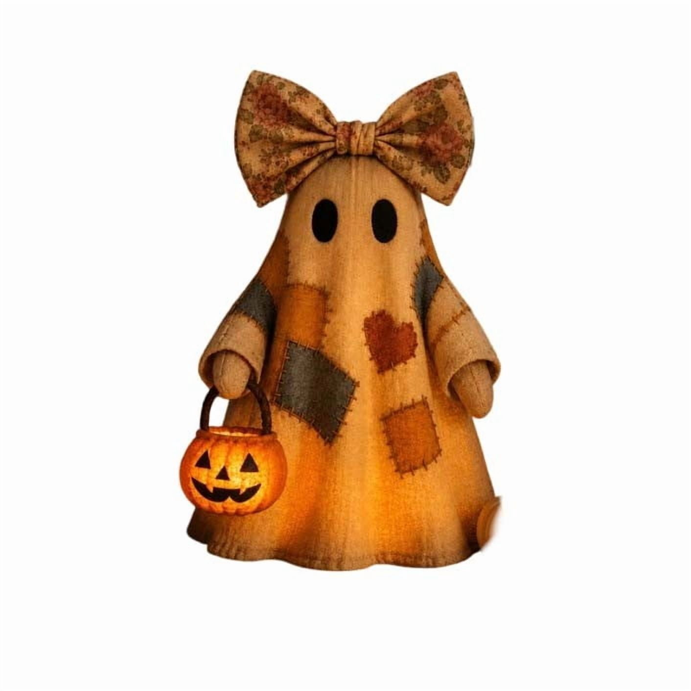 Ghost Bubble Bath LampHalloween Bathroom Decor Gifts Under 20 Bathtub Ghost & Dog Resin Figurine, Warm LED Halloween Tabletop Decor for Bathroom, Bedroom, Kids Room & Fall Home Accent