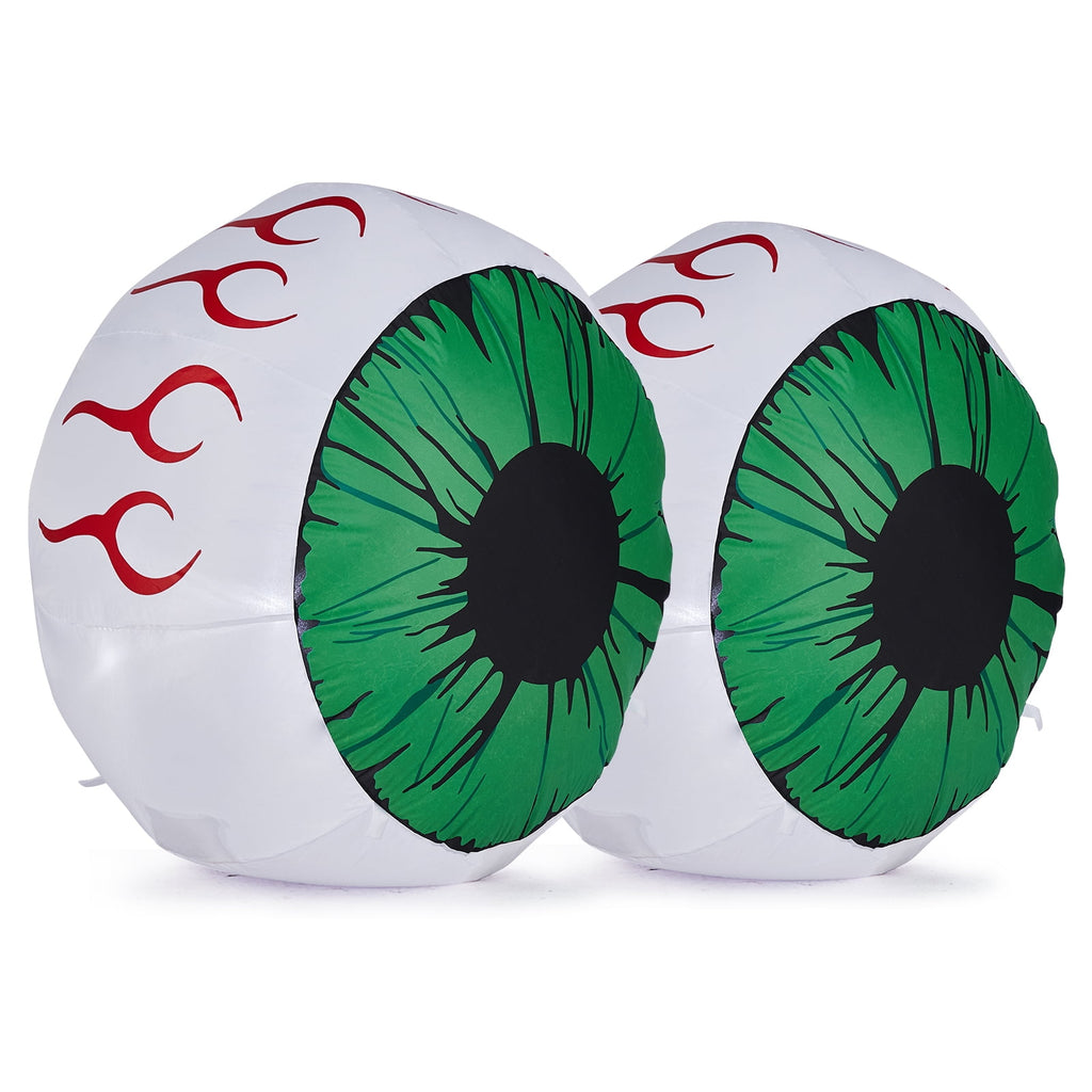 2 Packs Halloween Inflatables Large Set of Lighted Eyes Decoration 3FT Blow Ups Green Eyes for Yard Inflatable Halloween Decor Outdoor with LEDs Party Supplies Blow up Decoration for Indoor Outdoor