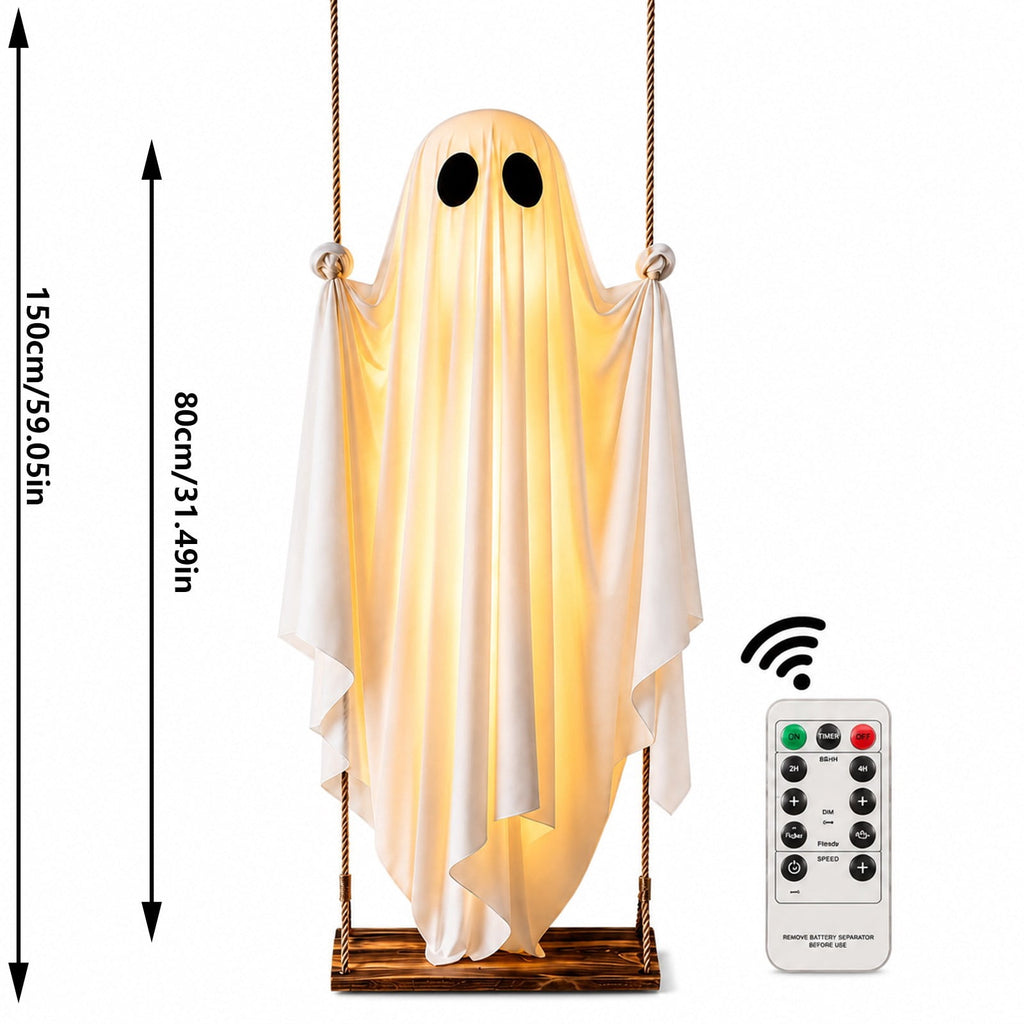Clearance Halloween Ghost Bubble Bath Lamp, Cute Bathtub Ghost Night Lights for Halloween Decor, Reading Books Nightlight, Halloween Decorations for Indoor Readers & Book Lover Desk Home Party Gifts