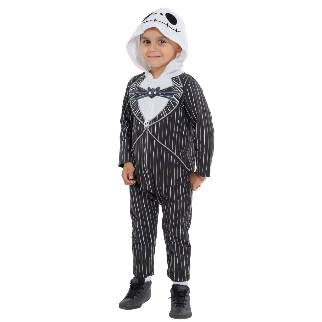 Disney Nightmare Before Christmas Jack Skellington Toddler Boys Zip Up Costume Coverall Newborn to Little Kid