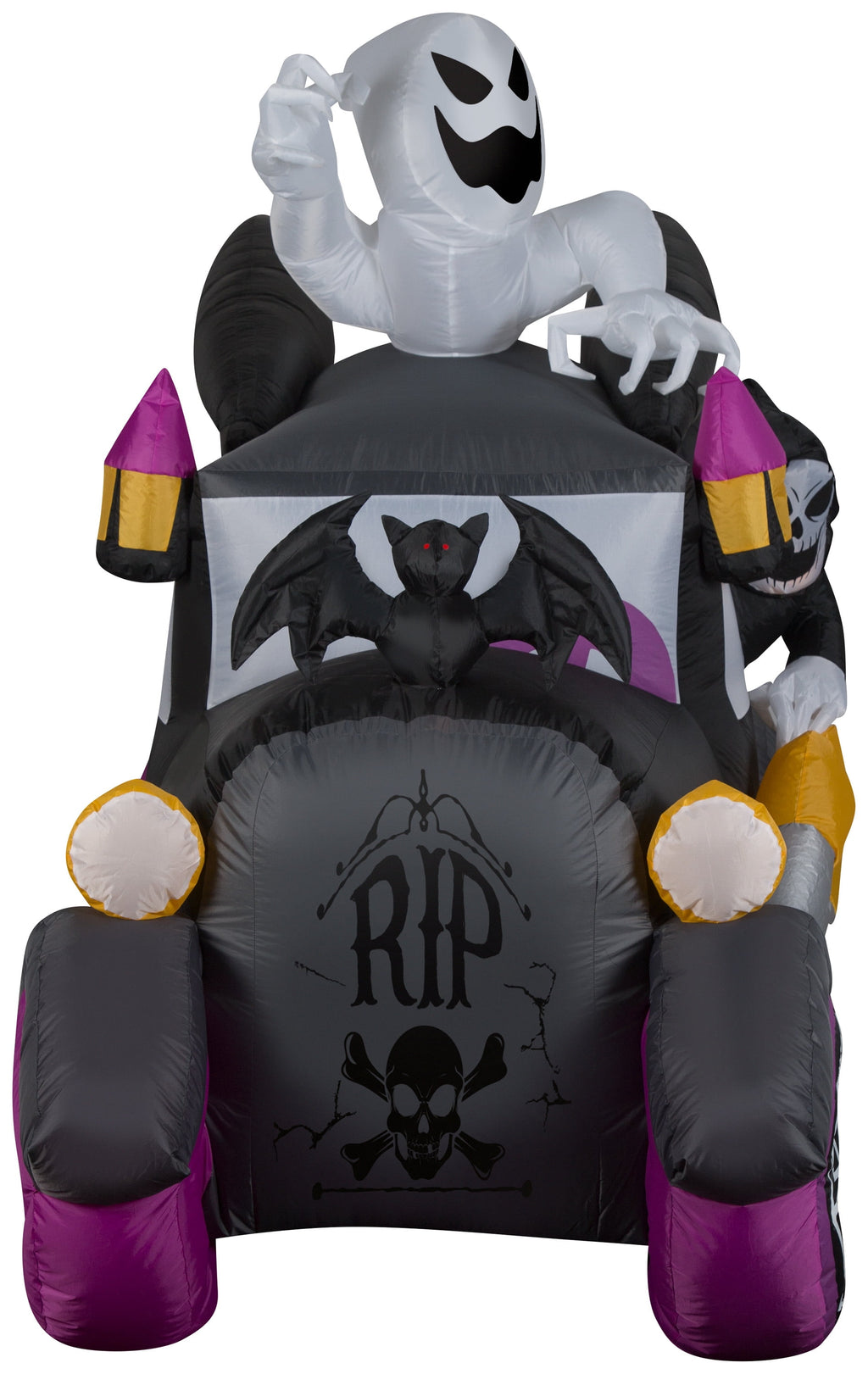 9 ft. L Halloween Airblown Inflatables Black Vintage Hearse