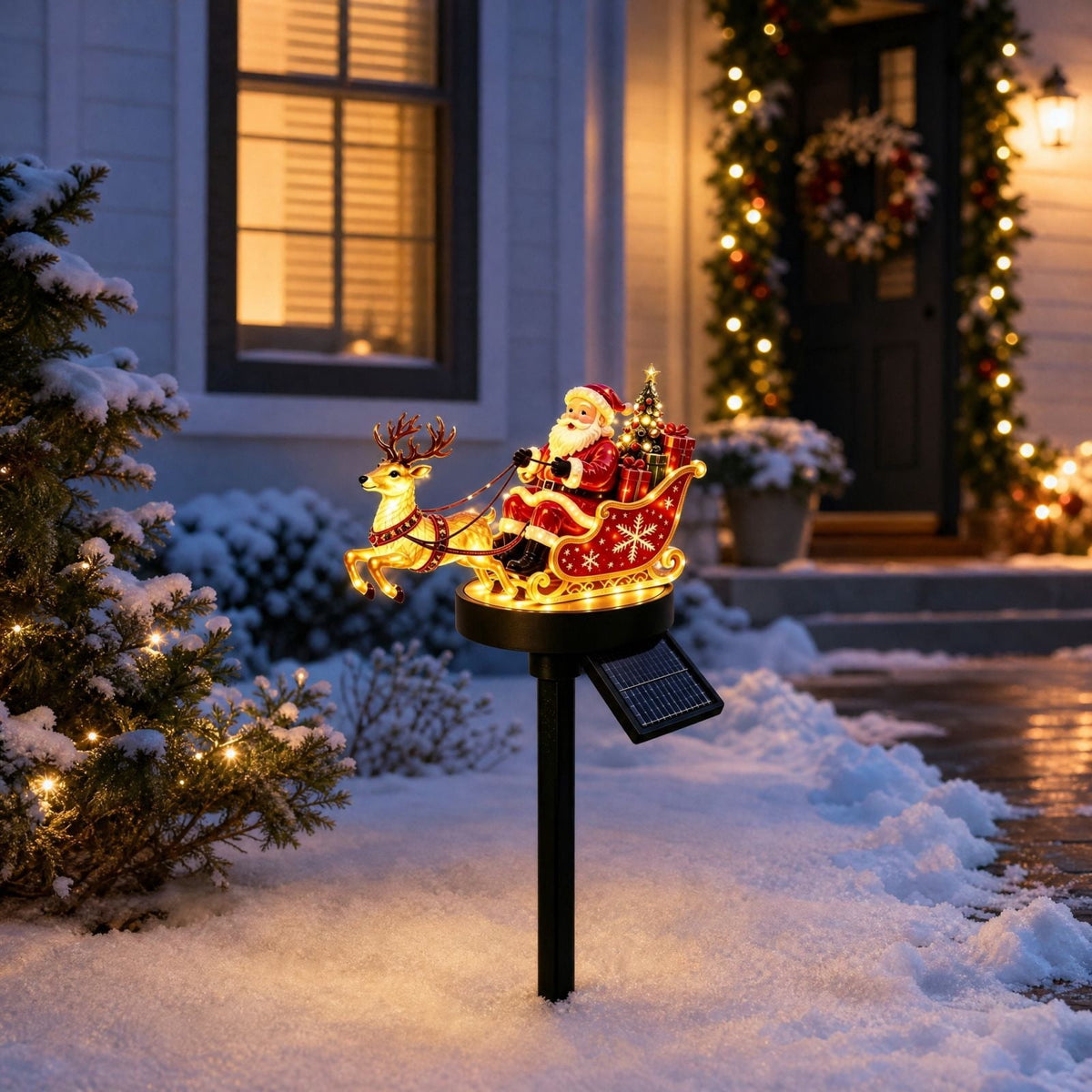Halloween Witch Cauldron Garden Stake Lights, 2.7Ft LED Color Waterfall-Style Light Flow Flying Witch Garden Stake, Waterproof Weather Resistant Projector Lights for Outdoor Yard, Lawn, Pathway