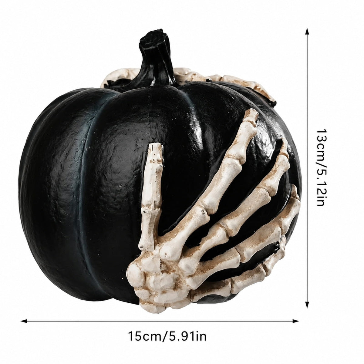 THOPBPRK Black Halloween Pumpkin Decoration for Home, Gothic Table Centerpiece Decor, Fall Figurine for Party and Seasonal Indoor Display