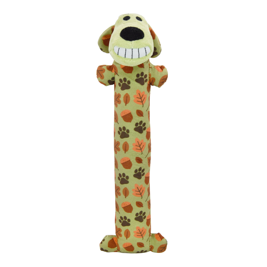 Multipet Fall Pattern 12” Smiling Dog 2pc Dog Toy Value Pack