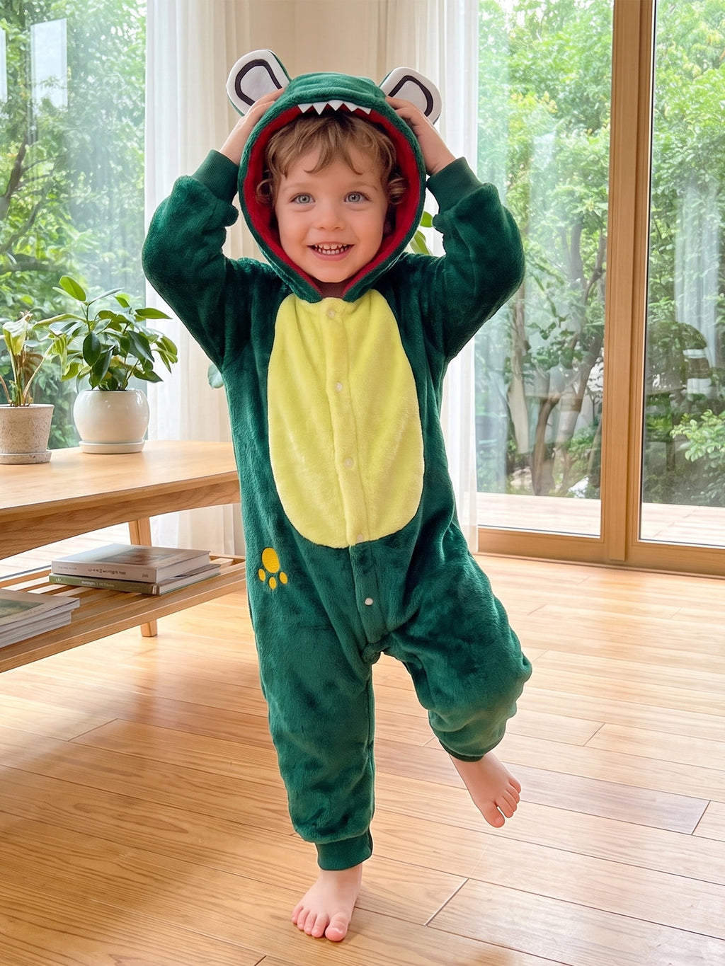 RUINIXCW Toddler Baby Boy Girl Halloween Animal Costume Kids Infant Baby Fleece Jumpsuit Warm Fall Winter Clothes Long Sleeve Hooded Romper Snowsuit