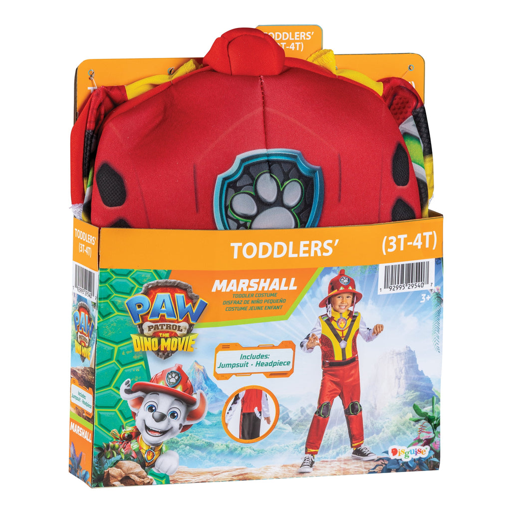 Paw Patrol Marshall Dino Halloween Costume for Children, Toddlers Size 3T-4T, by Disguise