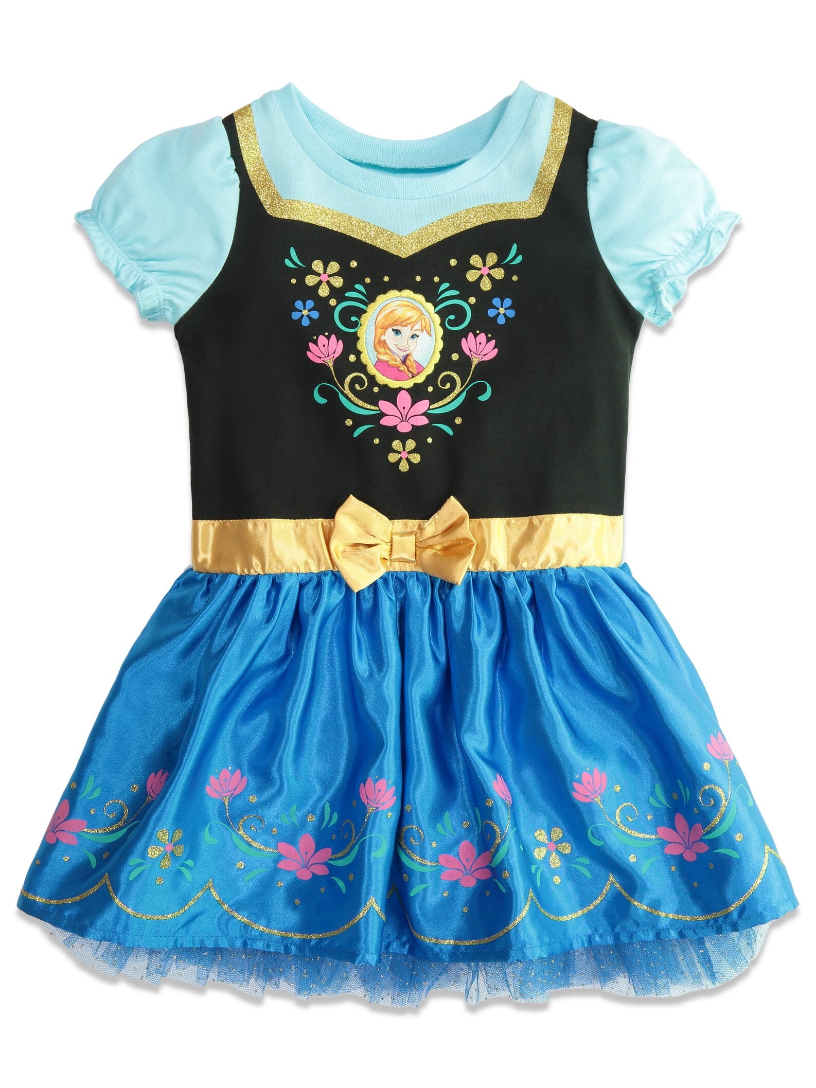 Disney Frozen Princess Anna Little Girls Faux- Fur Dress Infant to Big Kid