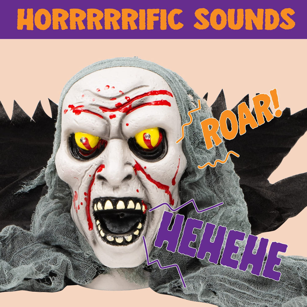 Joyfy Halloween Groundbreaker Halloween Decorations Zombie with Sound and Flashing Eyes,Outdoor Scary Halloween Yard Decorations