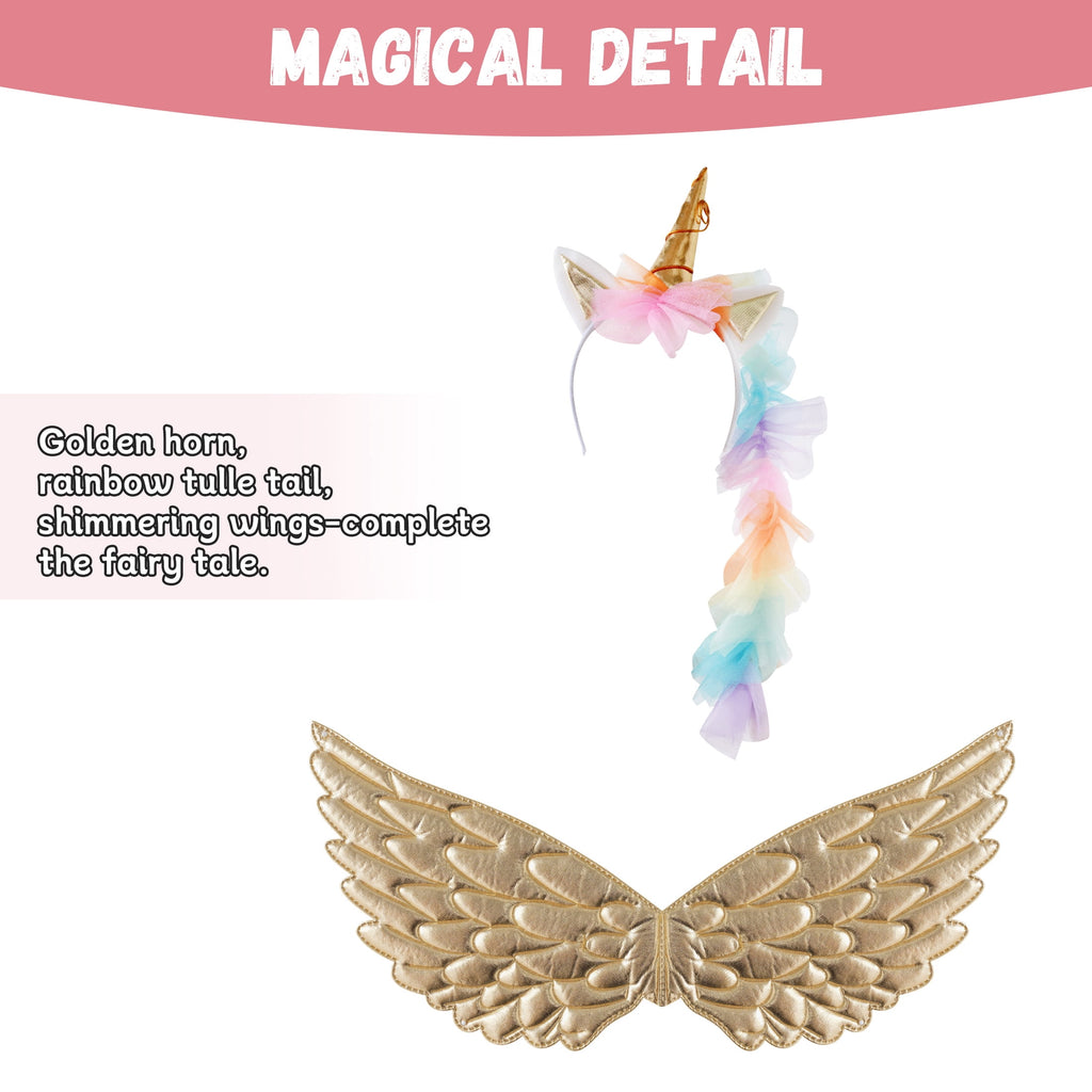 CZKHPTY Girls 3D Butterfly Fairy Tutu Dress, Whimsical Garden Princess Pretend Play Fancy Outfit, Sizes 3-4Y