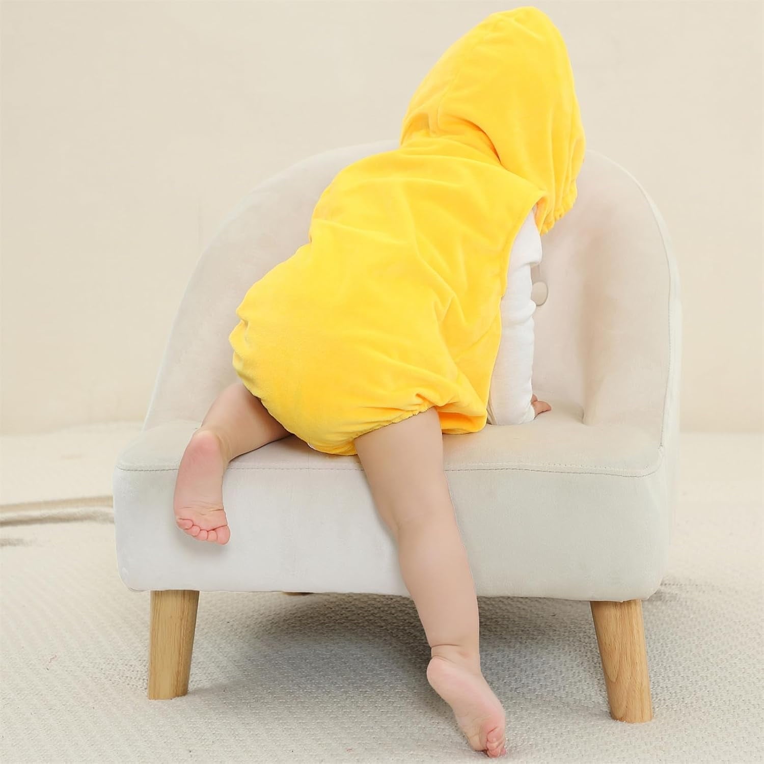 WIBACKER 0-24M Baby Boy Dinosaur Costume for Themed Parties and Halloween, Flannel Hooded Outfit Suit