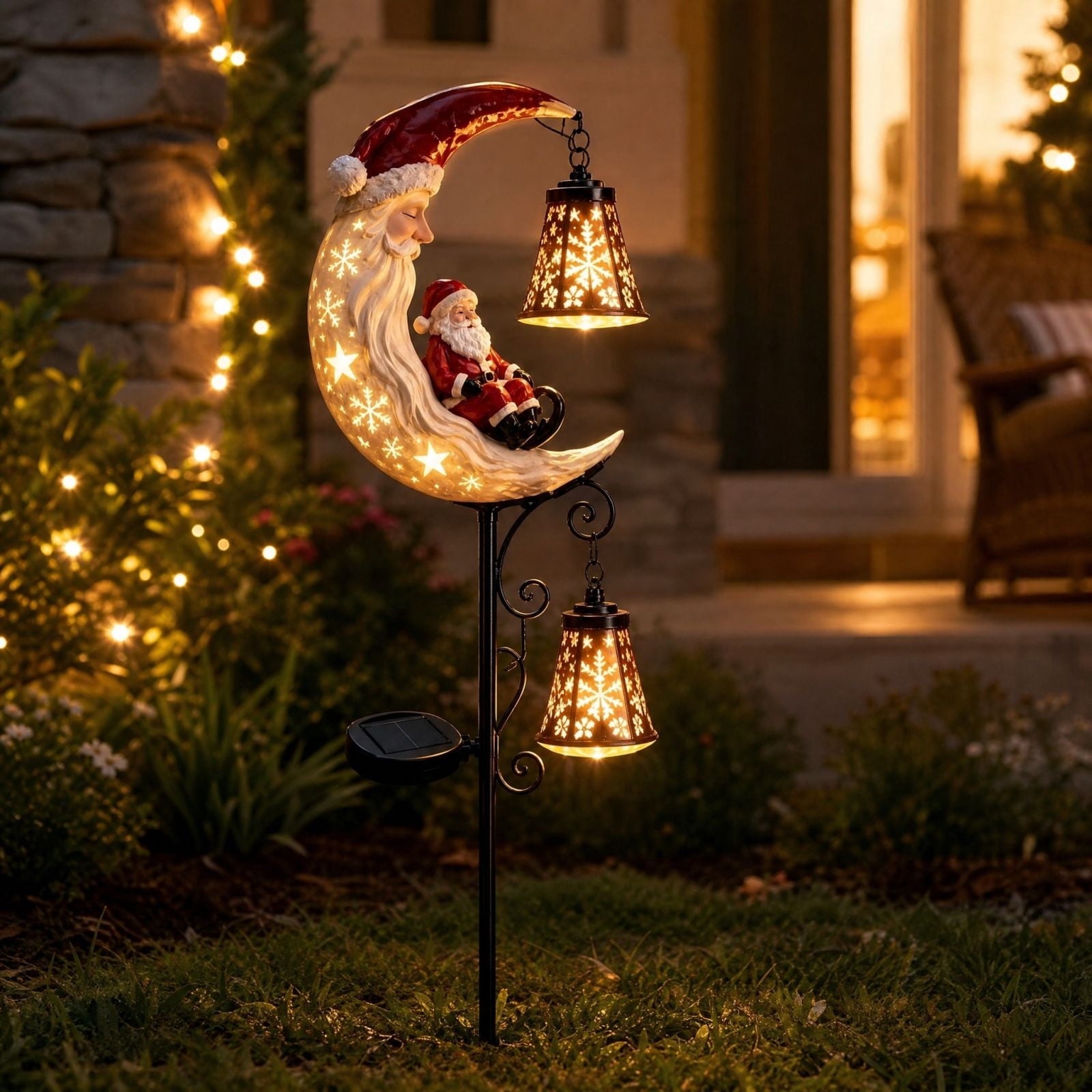 Halloween Witch Cauldron Garden Stake Lights, 2.7Ft LED Color Waterfall-Style Light Flow Flying Witch Garden Stake, Waterproof Weather Resistant Projector Lights for Outdoor Yard, Lawn, Pathway