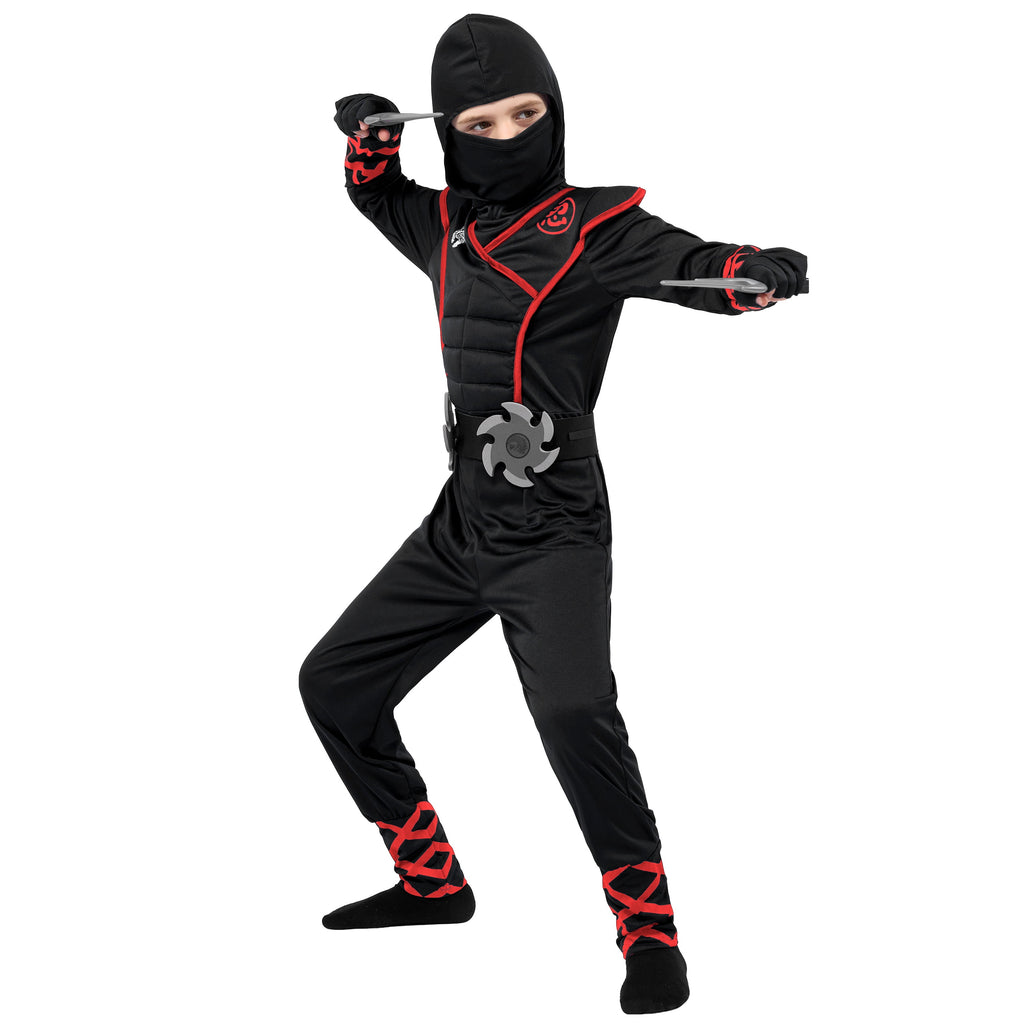 Joyfy Kids Ninja Costume for Boys Halloween Fancy Dress Costume for Kids Age 3 & up