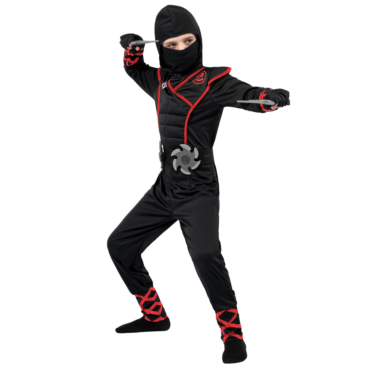 Joyfy Kids Ninja Costume for Boys Halloween Fancy Dress Costume for Kids Age 3 & up
