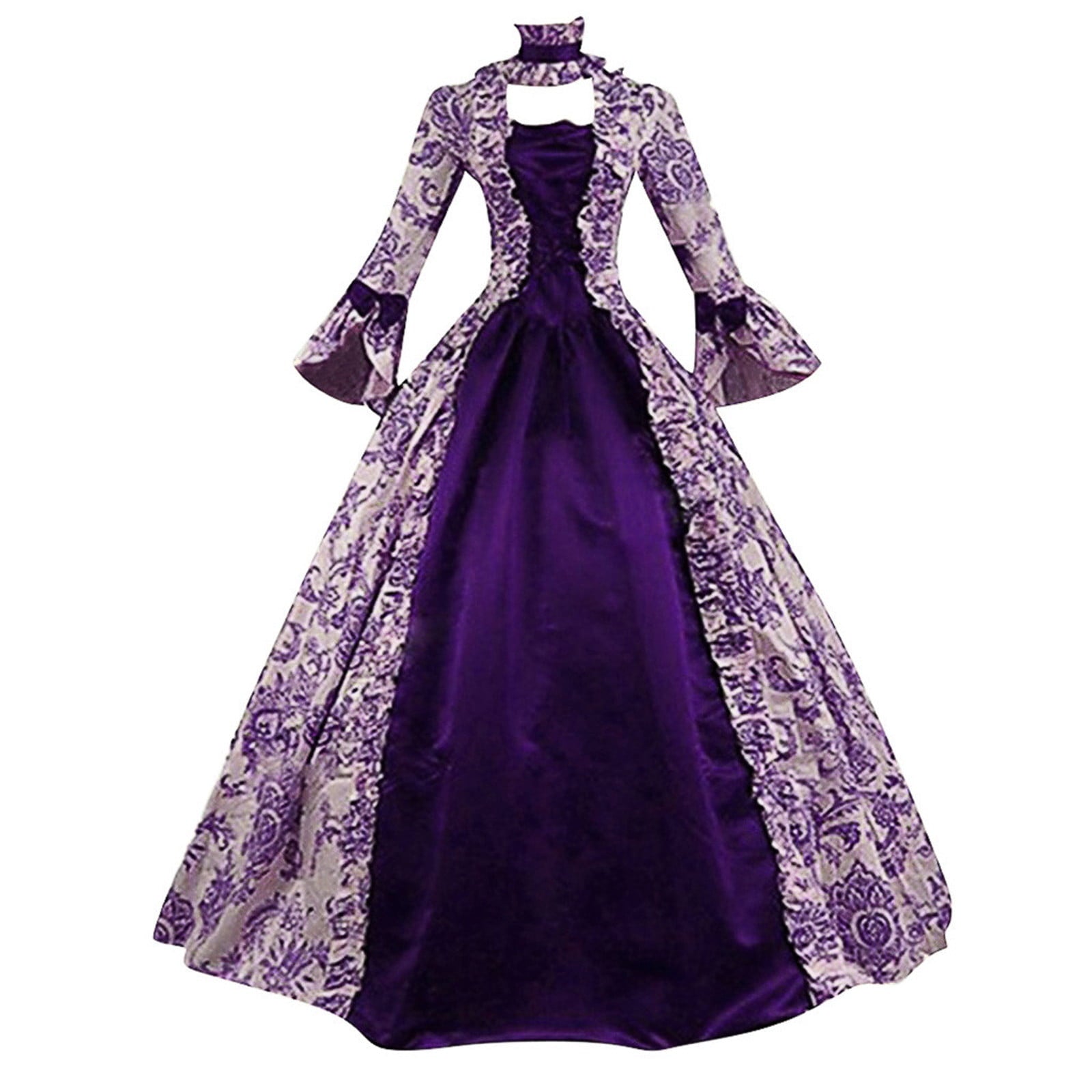 DDAPJ pyju Medieval Dress for Women Evening Masquerade Ball Gowns Vintage 1700S Victorian Renaissance Costume Green XXXXXL