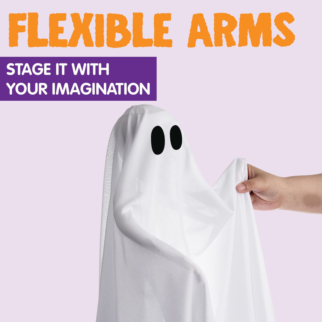 Joyfy 47inch Halloween Decorations Outdoor Hanging Ghost,Light up White Ghosts with Spooky Warm White LED Light,Halloween Outdoor Yard Porch Decorations,Haunted House Decorations