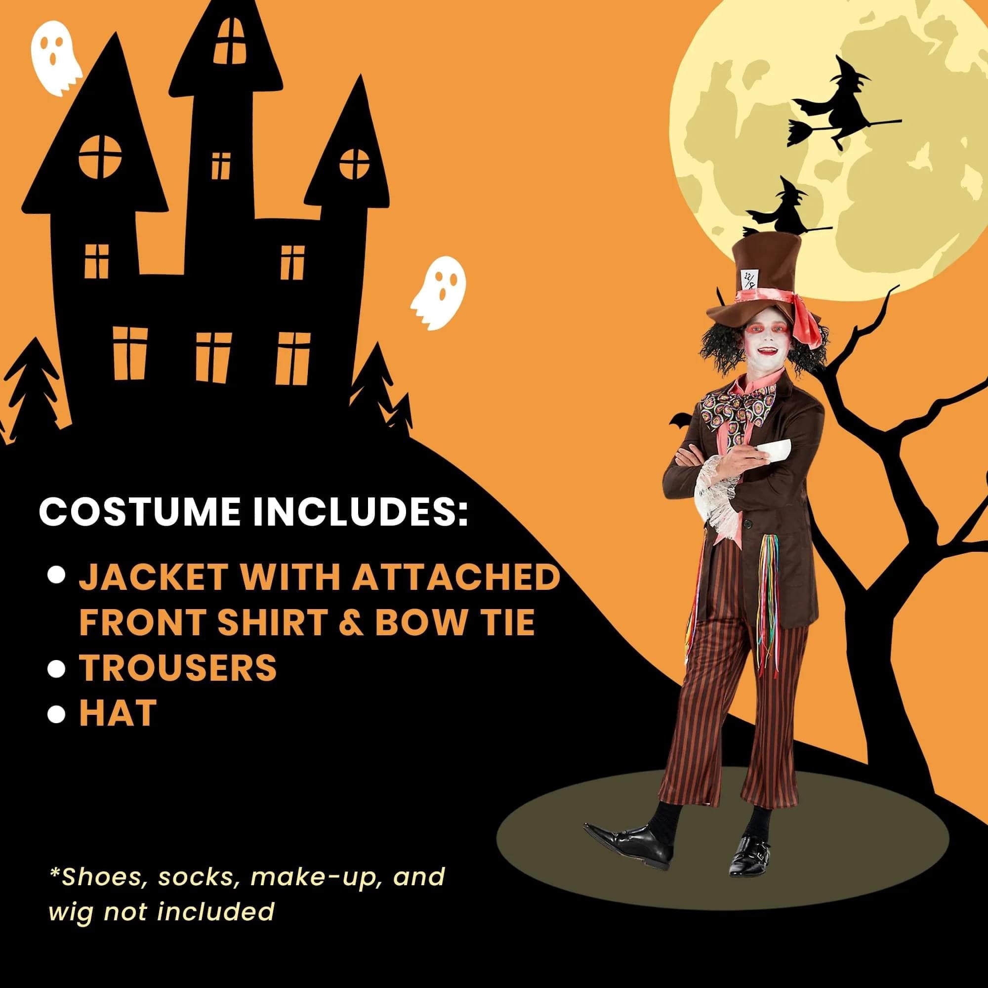 Orion Costumes Disney Alice in Wonderland Mad Hatter Adult Costume | Standard Male