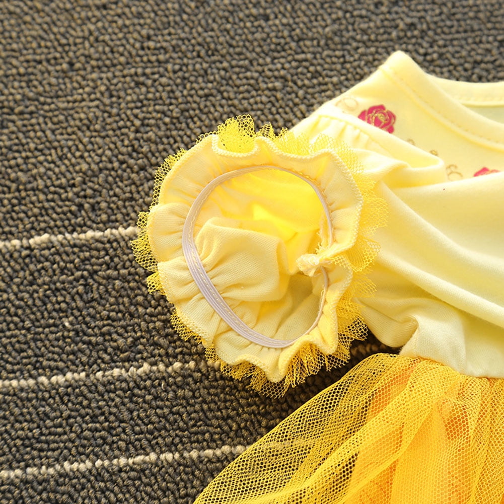WIBACKER 1-6T Toddler Kid Baby Girls Fancy Party Puff Sleeve Princess Dress Cosplay Costume Dress Up
