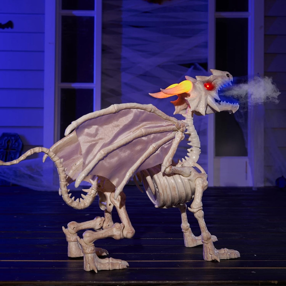 Joyfy 2 Pcs Duck Skeleton Halloween Decoration,4.5 Inch Posable Plastic Animals Halloween Skeleton for Indoor Outdoor Halloween Decorations,Haunted House Party Props