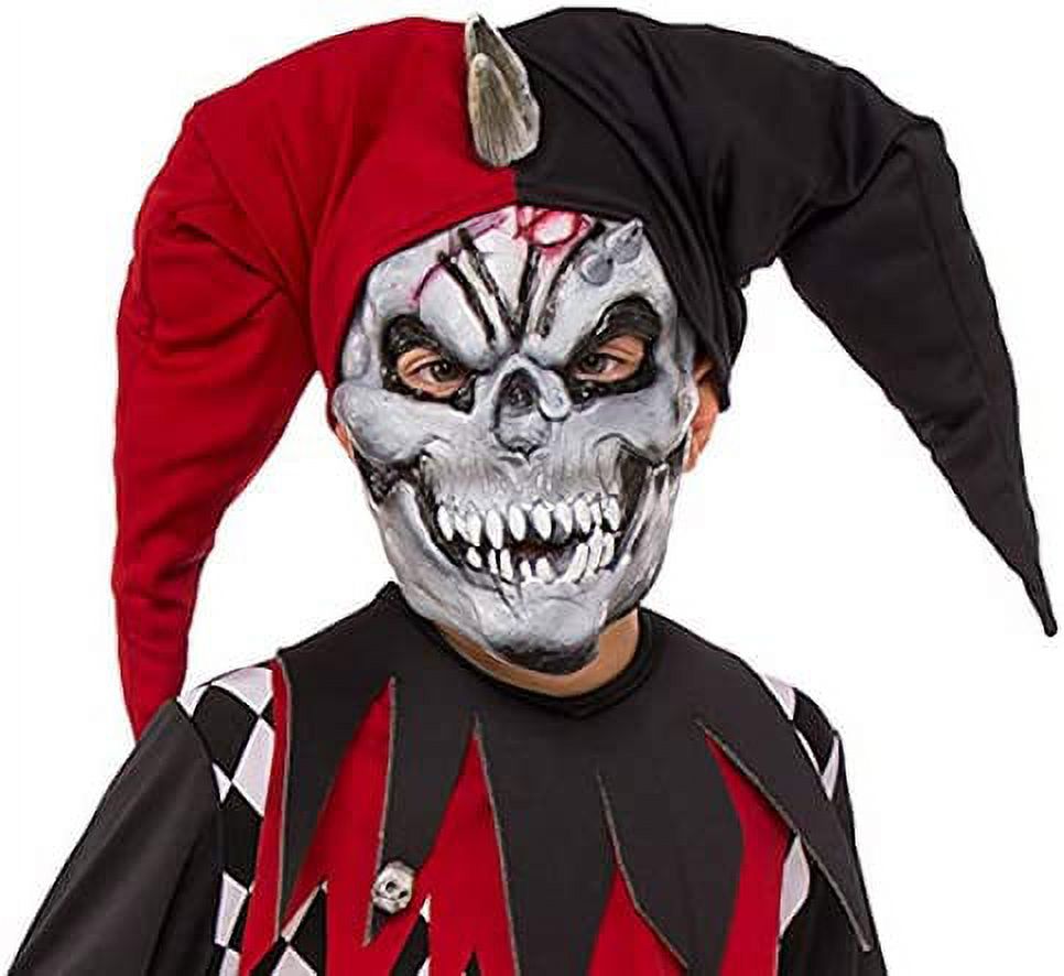 Evil Jester Boys Demon Evil Clown Child Red Black Halloween Costume