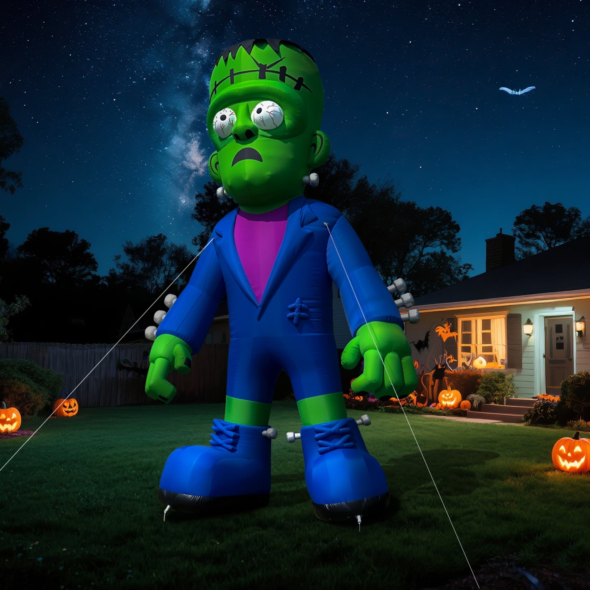 Wellcomer 20ft Giant Inflatable Frankenstein with Blower - Halloween Outdoor Decor