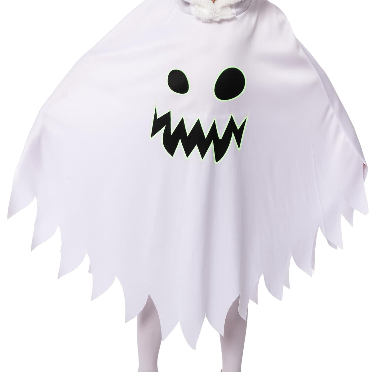Joyfy Kids Ghost Costume, Halloween Ghost Costume, White Silent Ghost Costume with Pumpkin Bag for Toddler Boys Girls Halloween Party Dress Up Cosplay