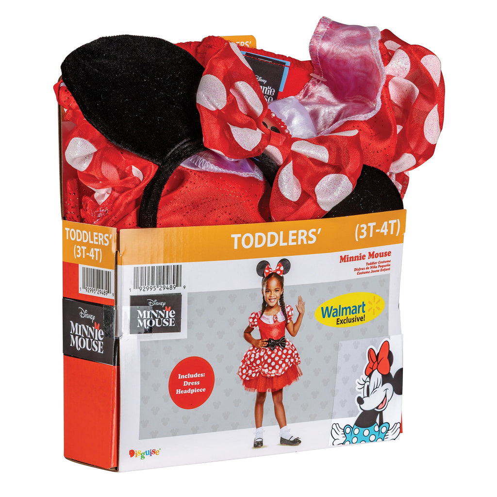 Disney Minnie Mouse Halloween Costume for Children, Toddlers Size 2T, by Disguise