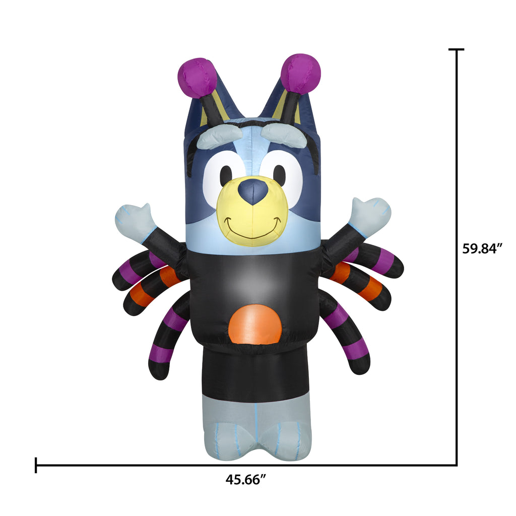 Halloween Airblown Yard Inflatables Bluey in Spider Costume 45.66 in x 37.79 in x 59.84 in 3.13 lb