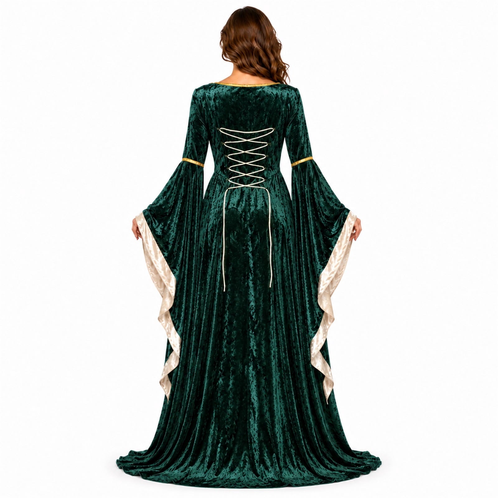 Witch Dress for Women Costume Halloween Vampire Dress 2026 Gothic Witch Costume Women Renaissance Medieval Velvet Outfit Cosplay Party White S