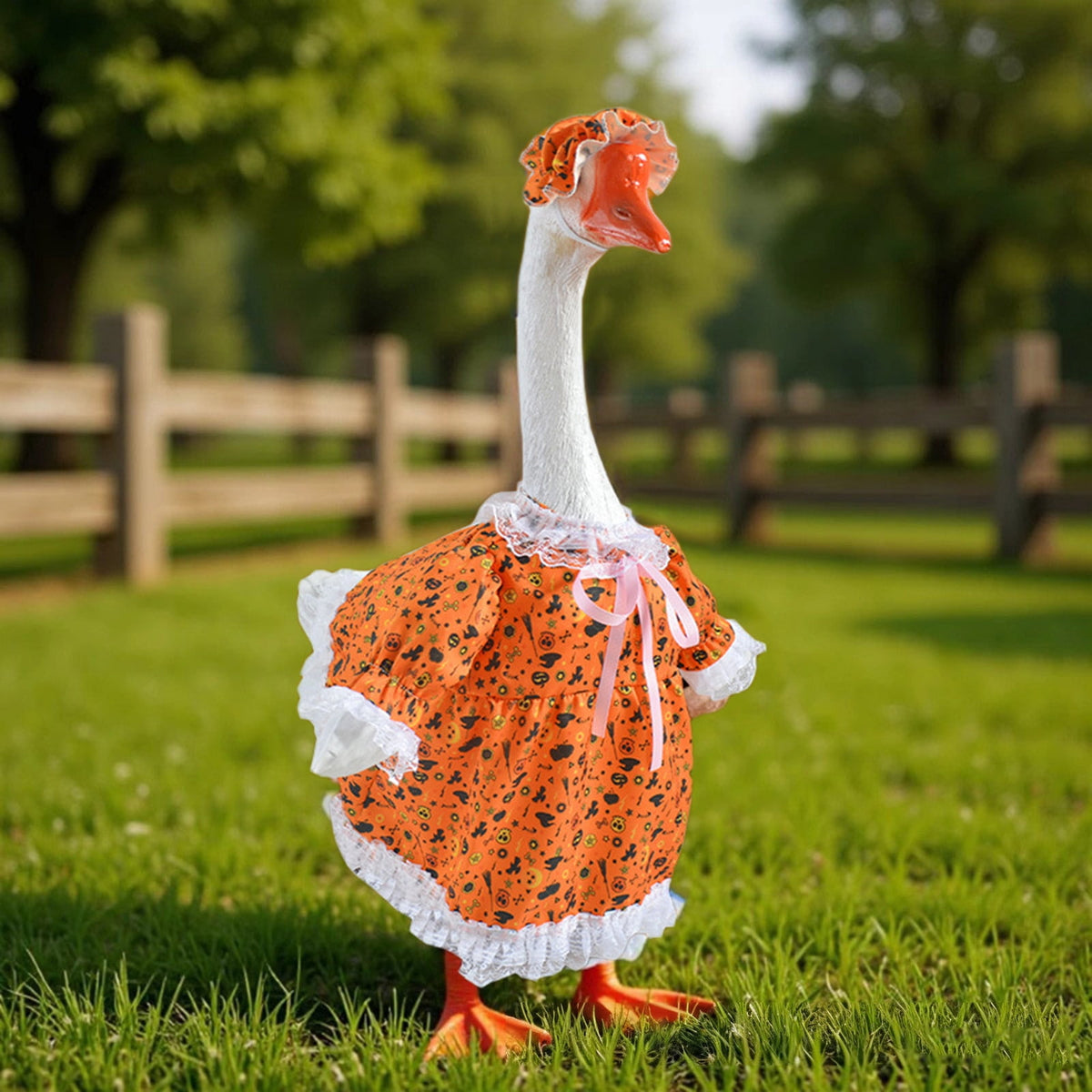 XGFHYJEH Porch Goose Outfits Halloween, Porch Goose Clothes Clearance, Goose Clothes for Porch Goose, Goose Costume 23'' for Outdoor Outside Front Porch Garden Yard Lawn
