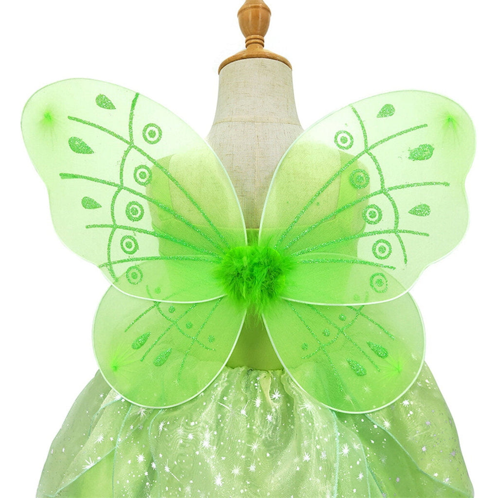 HAWEE Flowers Fairy Costume for Girls Toddler Halloween Birthday Party Fairy Elf Dress up with Wings