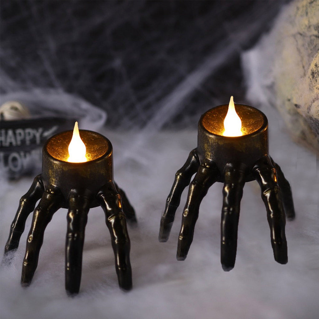 Lhrmh Halloween Decor - Spooky Skeleton Hand Flameless Candle Lamp for Haunted House and Party Settings