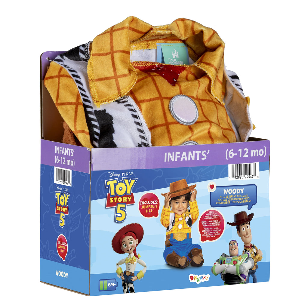 Disney Toy Story 5 Woody Halloween Costume for Children, Infants Size 6-12M, by Disguise