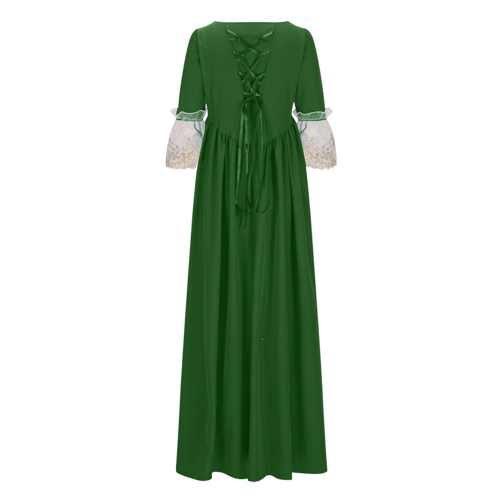 UPPADA Plus Size Victorian Dress for Women Lace Up Flare Sleeve Ball Gown with Corset Evening Party Maxi Gowns Vintage Cocktail Dress Wedding Dresses Early
