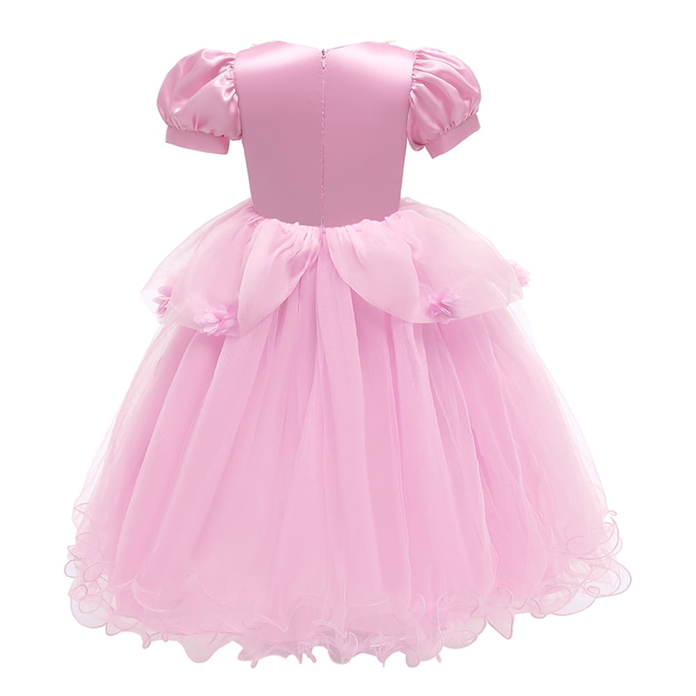 IBTOM CASTLE Little Girls Princess Halloween Cosplay Outfits for Kids Party Fancy Dress up Long Evening Gown 4-5 Years Cinderella Blue