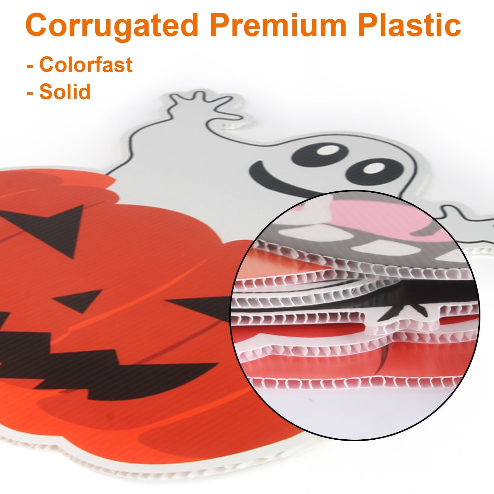 2Sets Halloween Yard Lawn Stakes Cute Pumpkin Yard Sign Vintage for Halloween Garden Decorations Outdoor