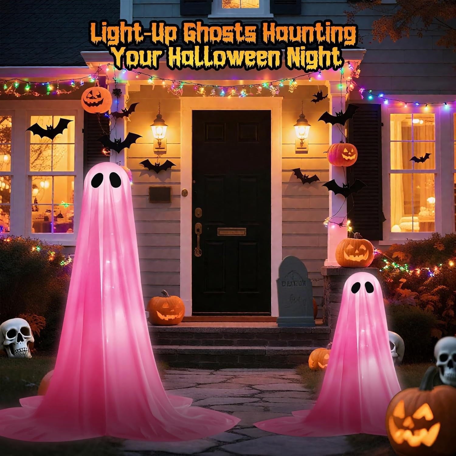 Skegnu Halloween Decorations Outdoor, Inflatable Ghost Halloween Decor Inflatable Ghost Halloween Decor