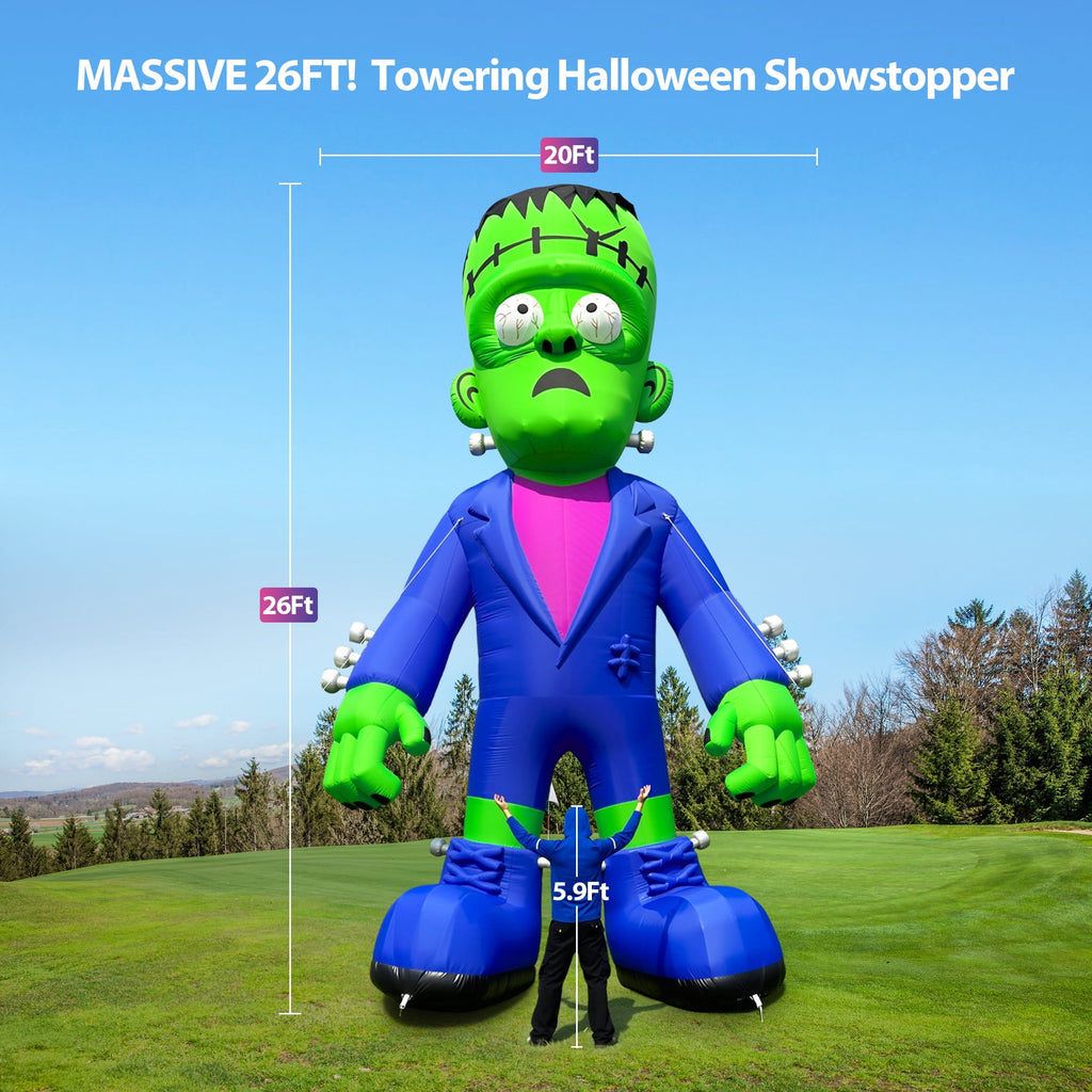 Wellcomer 20ft Giant Inflatable Frankenstein with Blower - Halloween Outdoor Decor