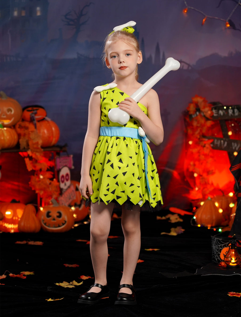 IWEMEK Girls Dress Cosplay Cavegirl Costume for Infant Girl Cute Casual Summer Comfy Tutu Stone Age Themed Birthday Outfit