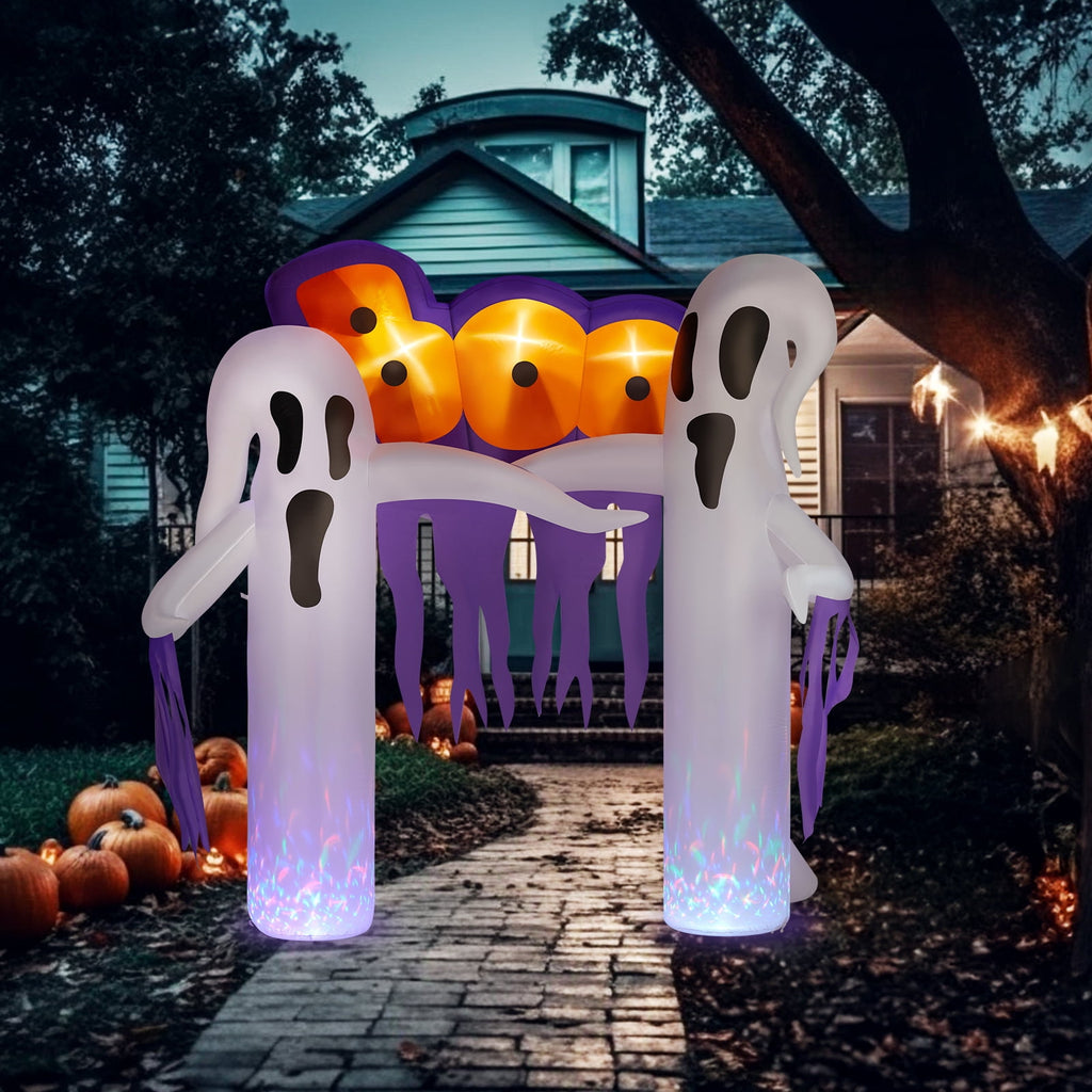 UBesGoo 10 ' Halloween Ghost Arch Outdoor Halloween Inflatables for Patio Garden Decor