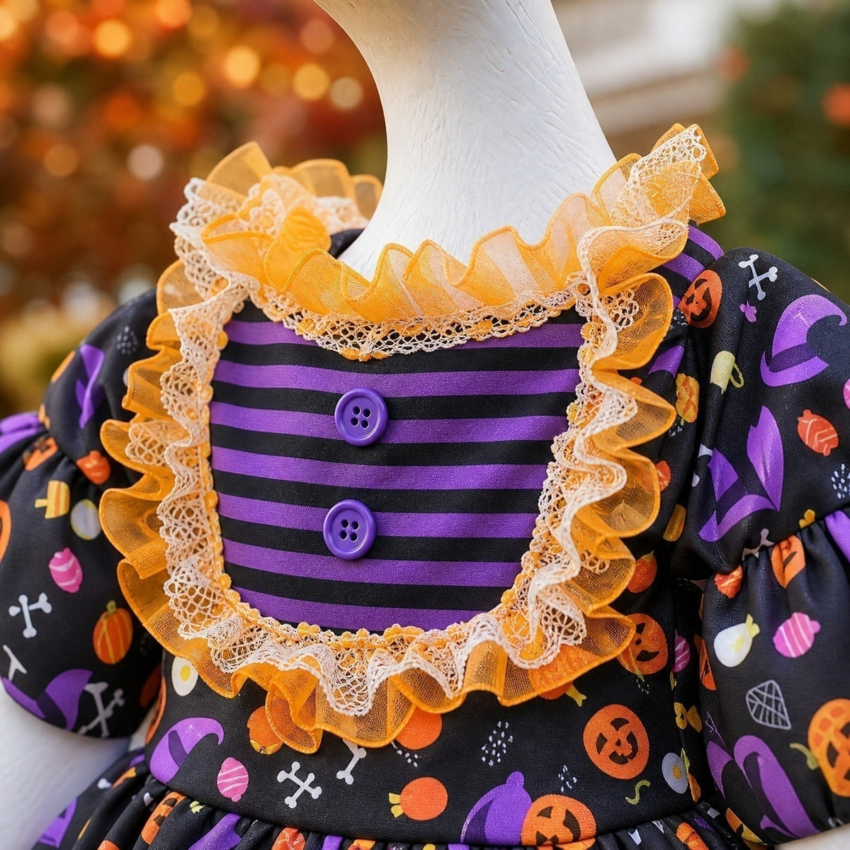 Bat Witch Hat Spiderweb Halloween Goose Clothes Fit 17/23In Cement Plastic Lawn Goose, Stylish Full Set for Outdoor Yard Patio Garden Seasonal Halloween Home Ornamental Arrangement