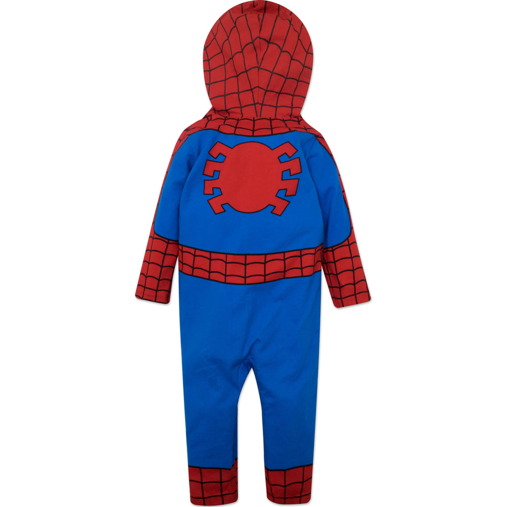 Marvel Avengers Spiderman Baby Boys' Zip-Up Hooded Costume Coverall (18M)