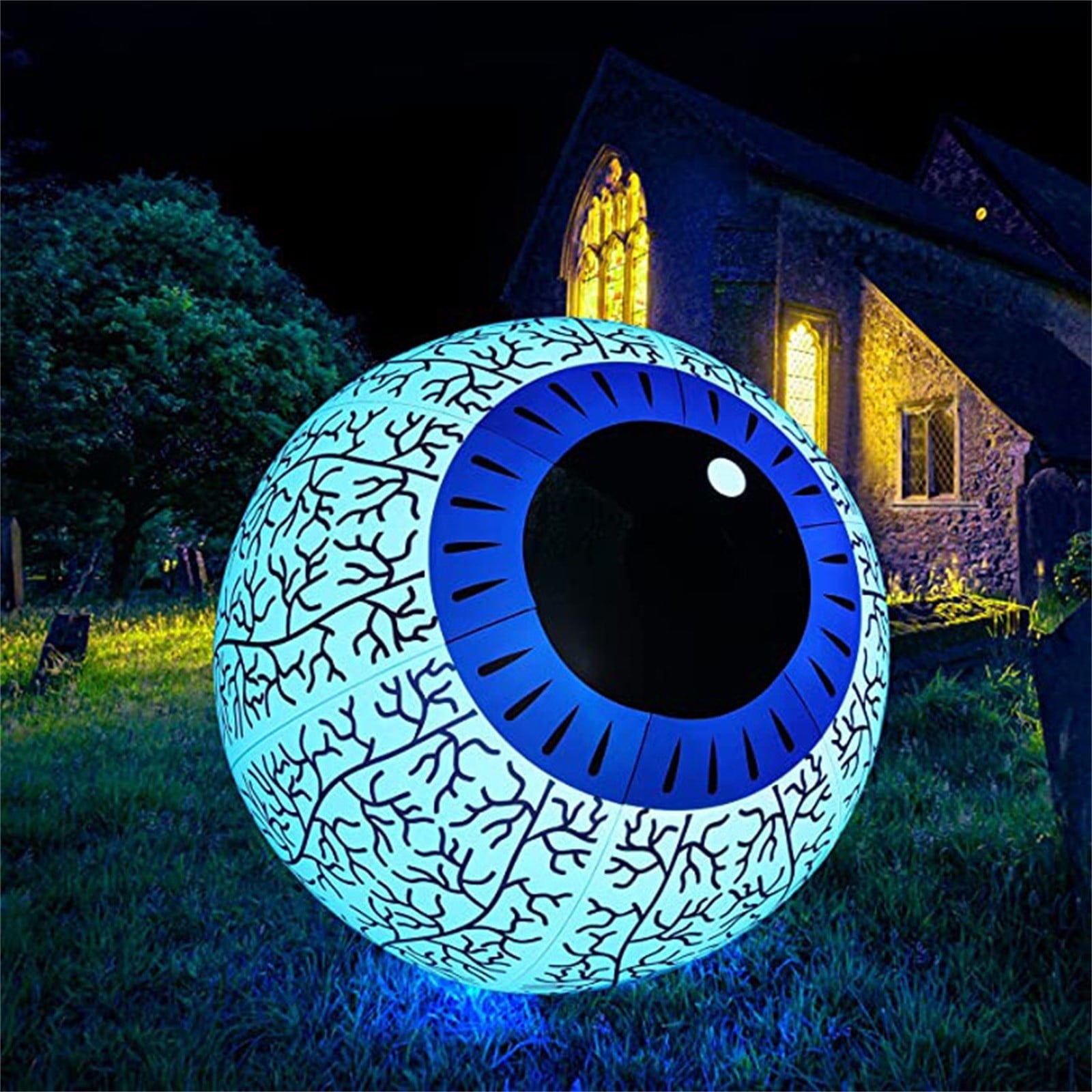 BGZLEU Halloween Inflatable Eyeball Lights Halloween PVC Inflatable Horror Ghost Garden Decoration
