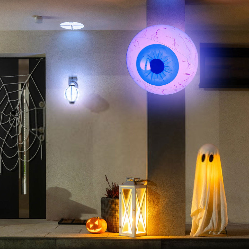 Kdkad Halloween Inflatables Large Set of Eyes Decoration, 23.6 Inch Large LED Glowing Eyes Inflatable Set, Blow Ups Eyes for Yard Horror Parties & Blow-Up Displays