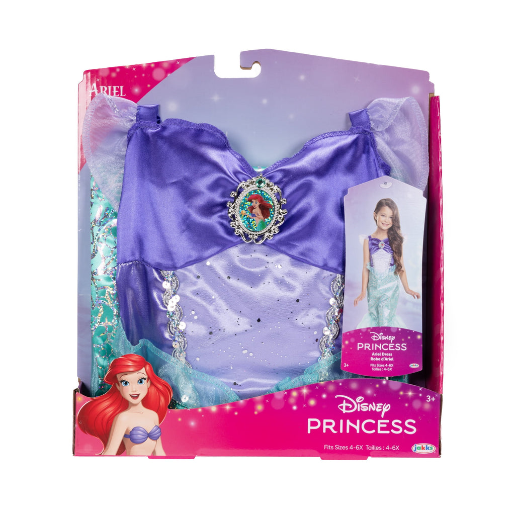 Disney The Little Mermaid Ariel Green Mermaid Play Dress Outfit Female Child Size 4 to 6x