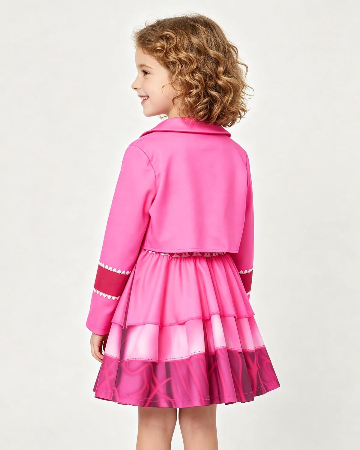 G*irls Halloween Princess Dress with Accessories, Blue Princess Dress with Wig Wand Crown Earrings and Star Earrings