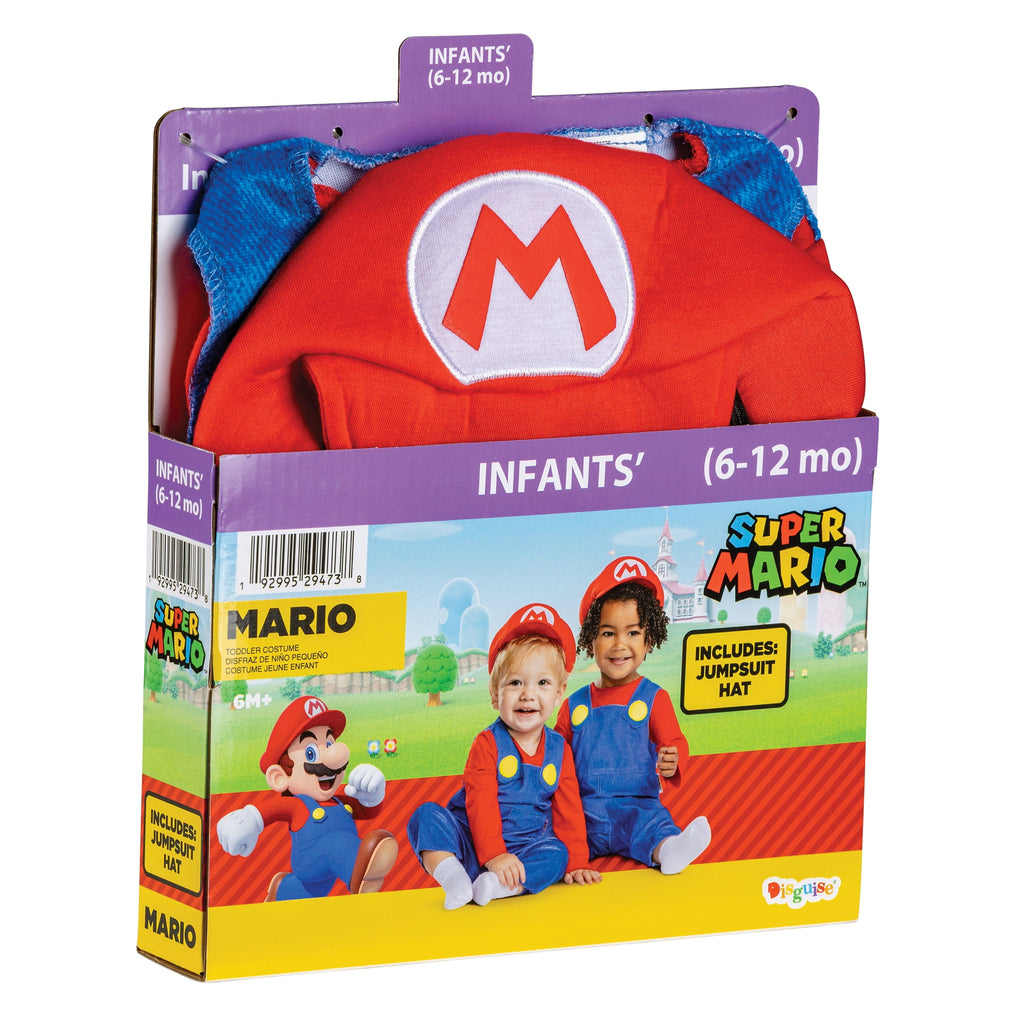 Nintendo Super Mario Bros. Mario Halloween Costume for Children, Infants Size 12-18M, by Disguise