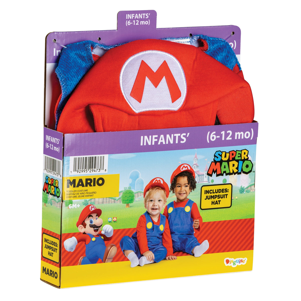 Nintendo Super Mario Bros. Mario Halloween Costume for Children, Infants Size 12-18M, by Disguise