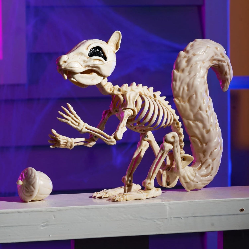 Joyfy 2 Pcs Duck Skeleton Halloween Decoration,4.5 Inch Posable Plastic Animals Halloween Skeleton for Indoor Outdoor Halloween Decorations,Haunted House Party Props